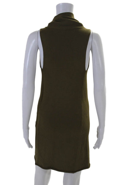 Sarah Pacini Womens Sleeveless Turtle Neck Knee Length Dress Green Size 1