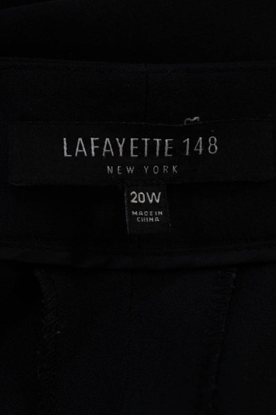 Lafayette 148 New York Womens High Rise Wide Leg Dress Pants Black Size 20 Wide