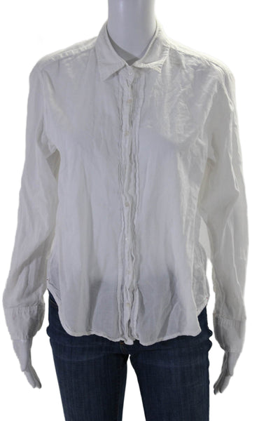 Xirena Womens Cotton Long Sleeve Button Down Collared Blouse White Size S