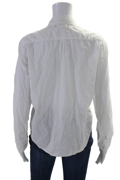 Xirena Womens Cotton Long Sleeve Button Down Collared Blouse White Size S