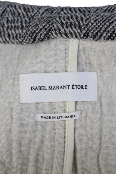 Etoile Isabel Marant Womens Single Button Jacket Black White Size EUR 36