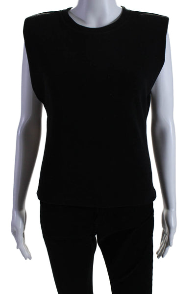 Modern Citizen Womens Round Neck Sleeveless Pullover Blouse Top Black Size XS