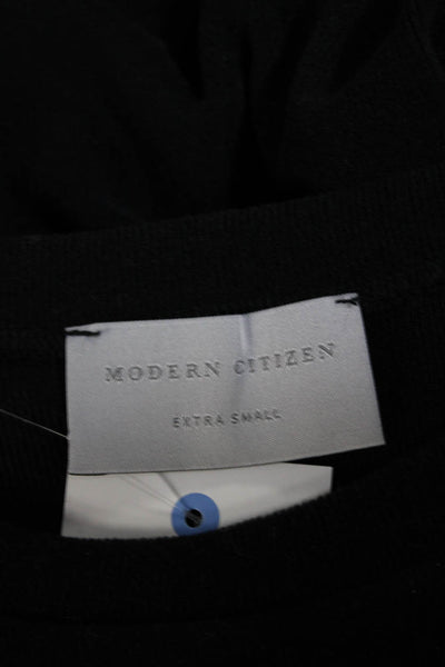 Modern Citizen Womens Round Neck Sleeveless Pullover Blouse Top Black Size XS