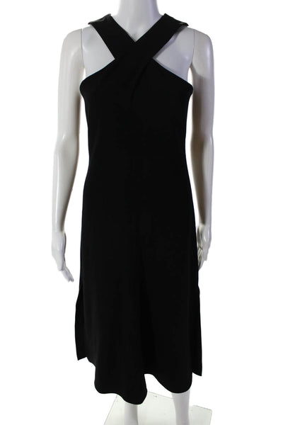 Theory Womens Admiral Crepe Sleeveless A Line Mambert Dress Black Size 2