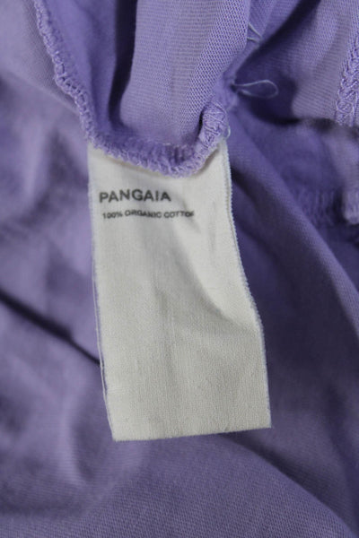 Pangaia Womens Cotton Crewneck T-Shirt Ankle Leggings Set Lavender Purple Size M