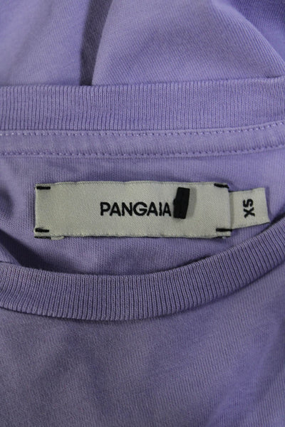 Pangaia Womens Cotton Crewneck T-Shirt Ankle Leggings Set Lavender Purple Size M