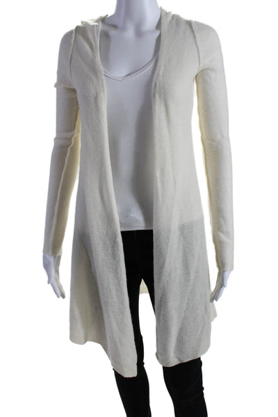 Calypso Saint Barth Womens Cream Cashmere Open Front Cardigan Sweater Top SizeXS