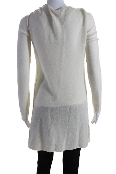 Calypso Saint Barth Womens Cream Cashmere Open Front Cardigan Sweater Top SizeXS