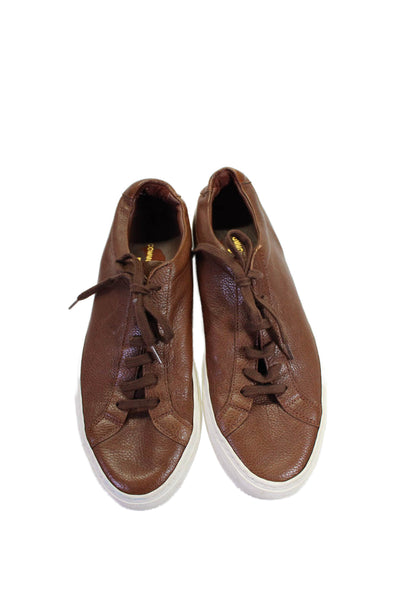 Common Projects Womens Brown Leather Low Top Sneakers Shoes Size 9