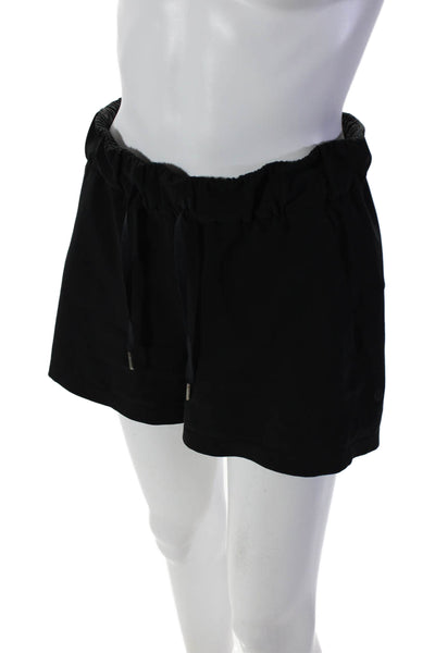 Lululemon Womens Drawstring Waist High Rise Athletic Shorts Black Size 4