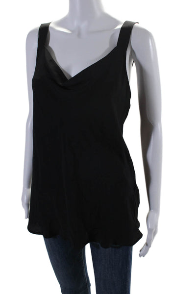 Marella Womens Silk Crepe Odilai De Chine Sleeveless Tank Top Black Size 10