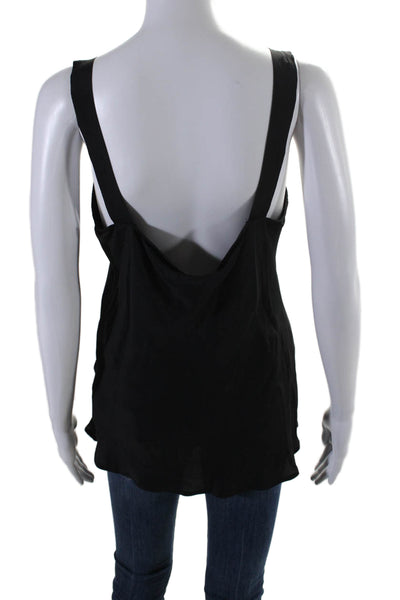 Marella Womens Silk Crepe Odilai De Chine Sleeveless Tank Top Black Size 10