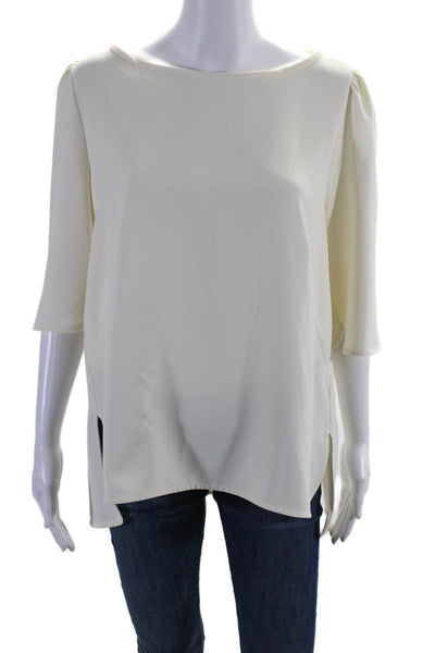 Marella Womens Puffy Long Sleeves Pullover Vanessa Blouse White Size 12