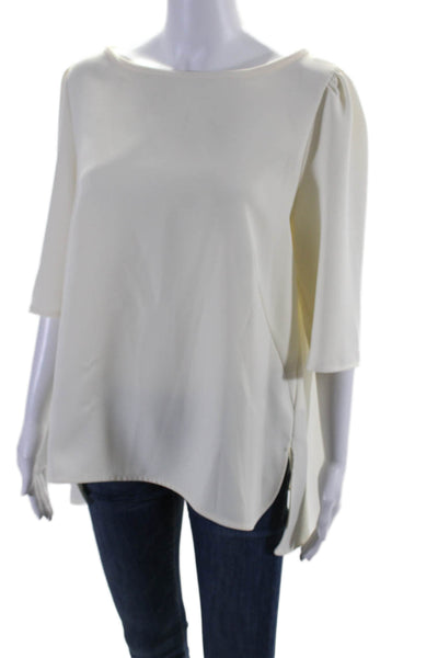 Marella Womens Puffy Long Sleeves Pullover Vanessa Blouse White Size 12