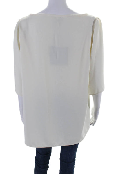 Marella Womens Puffy Long Sleeves Pullover Vanessa Blouse White Size 12