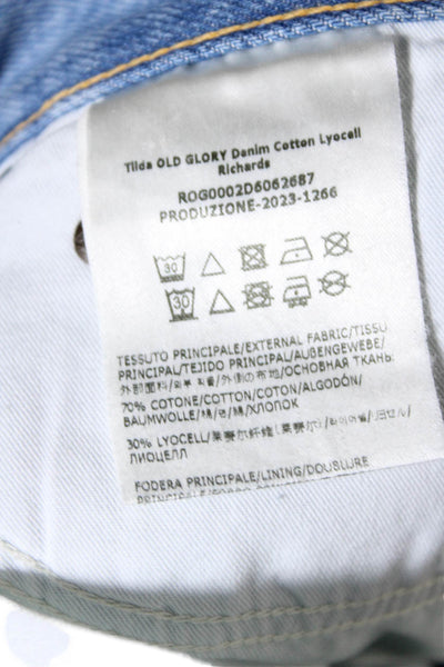 Roy Rogers Womens Blue Light Wash Distress Tilda Old Glory Denim Jeans Size 25