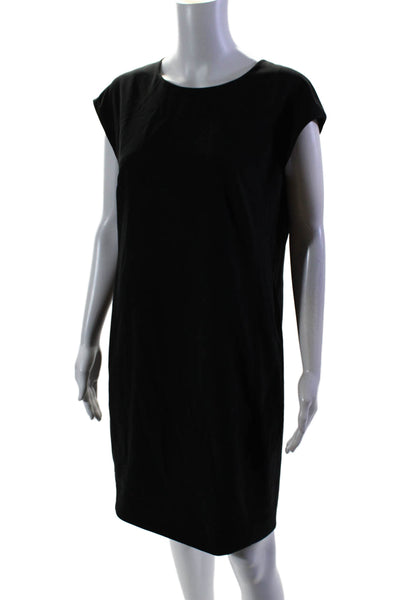 M.M. Lafleur Womens Back Zip Sleeveless Scoop Neck Shift Dress Black Size 6