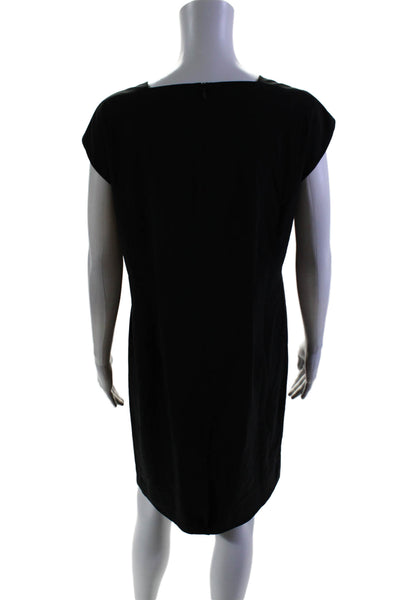 M.M. Lafleur Womens Back Zip Sleeveless Scoop Neck Shift Dress Black Size 6