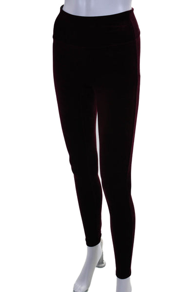 Spanx Women's High Waist Full Length Velvet Legging Burgundy Size XS