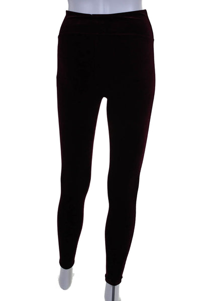 Spanx Women's High Waist Full Length Velvet Legging Burgundy Size XS