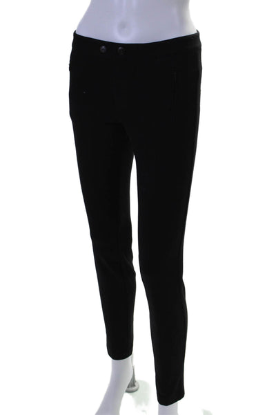 Vince Womens 4 Pocket Snap Closure Low-Rise Skinny Pants Trousers Black Size 4