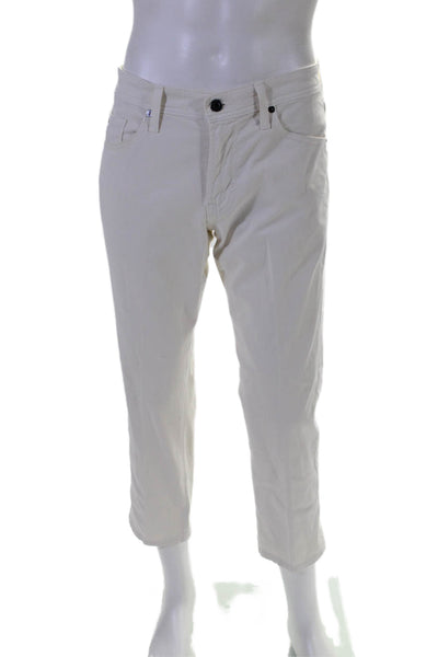 AG Adriano Goldschmied Mens The Graduate Tailored Leg Pants White Size 31X32