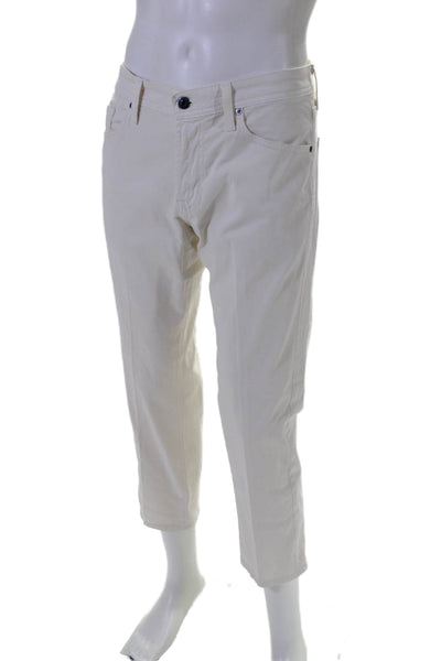 AG Adriano Goldschmied Mens The Graduate Tailored Leg Pants White Size 31X32