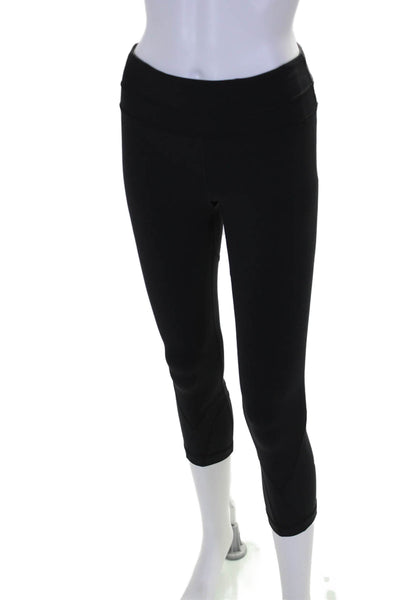 Lululemon Womens Stretch Cropped Mid-Rise Activewear Leggings Black Size 4