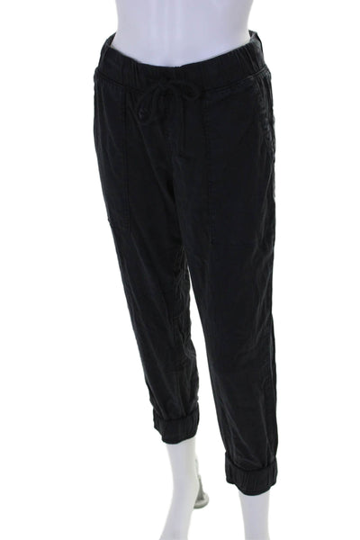 Bella Dahl Womens Ruched Drawstring Tied Slip-On Jogger Pants Black Size M