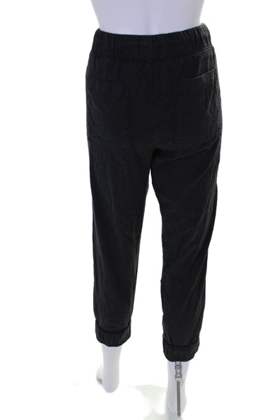 Bella Dahl Womens Ruched Drawstring Tied Slip-On Jogger Pants Black Size M