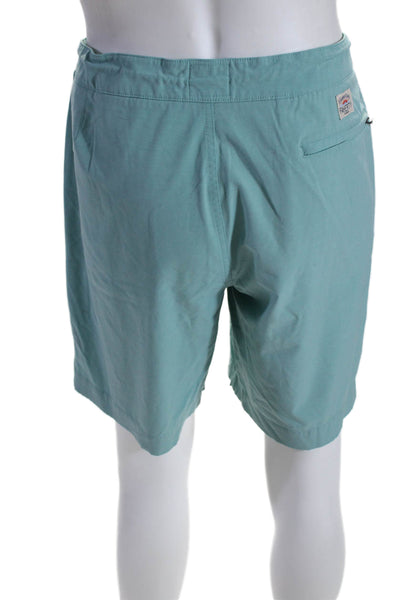 Faherty All Day Shorts Mens Zipper Fly Lightweight Shorts Green Size 36