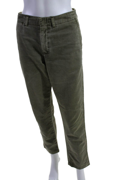Polo Ralph Lauren Womens Cotton Low Rise Quin Boyfriend Chino Pants Green Size 6