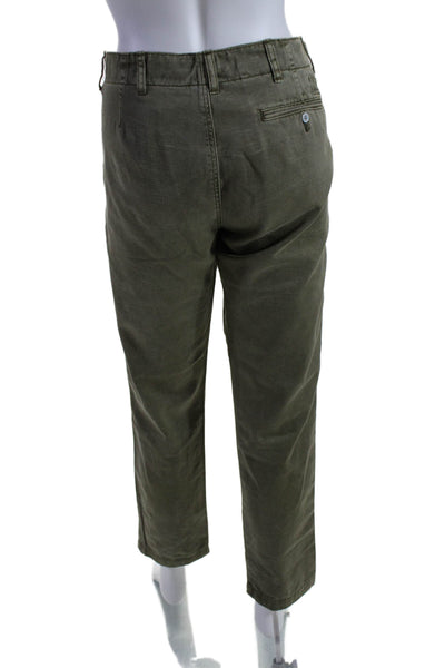 Polo Ralph Lauren Womens Cotton Low Rise Quin Boyfriend Chino Pants Green Size 6