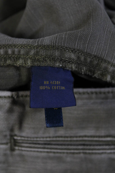 Polo Ralph Lauren Womens Cotton Low Rise Quin Boyfriend Chino Pants Green Size 6