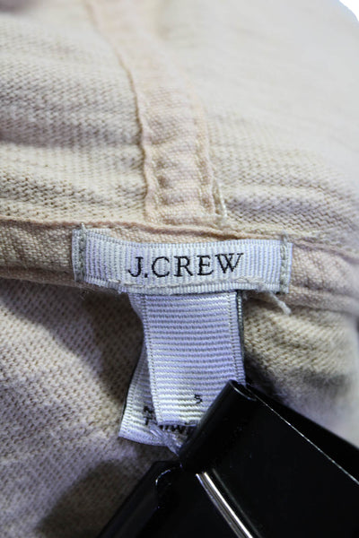 J Crew Collection Womens Striped Drawstring Hoodie White Size Small