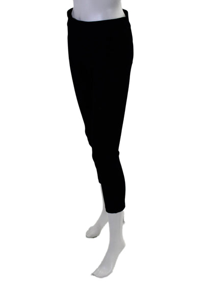 Helmut Lang Womens Solid Black Mid-Rise Pull On Skinny Leg Pants Size M