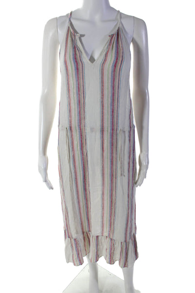 Velvet by Graham & Spencer Womens Vertical Striped Dress White Multi Size XS