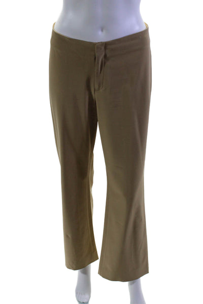 Joseph Womens Mid Rise Straight Leg Trousers Beige Size M