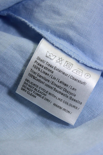 Malvin Womens 3/4 Sleeve V-Neck Knee Length Tunic Dress Light Blue Size M