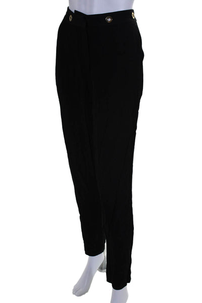 Sandro Paris Womens Tapered Leg Flat Front Dress Pants Black Size 40