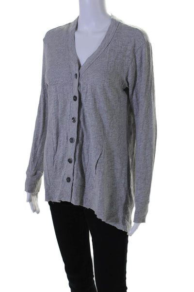 Wilt Womens Cotton V Neck Button Down Long Sleeve Cardigan Gray Size XS