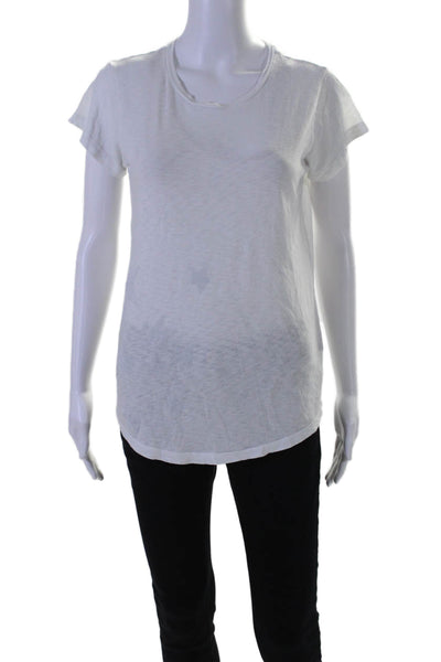 Zadig & Voltaire Womens Cotton Studded Short Sleeve T shirt White Size M