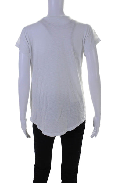 Zadig & Voltaire Womens Cotton Studded Short Sleeve T shirt White Size M