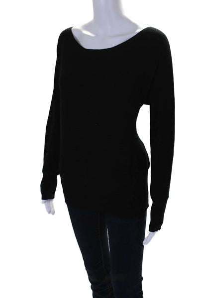 Vici Womens Long Sleeve Thin Rib Knit Sweater Black Size Small