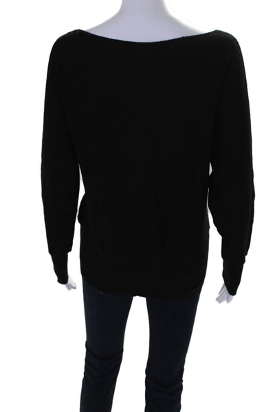 Vici Womens Long Sleeve Thin Rib Knit Sweater Black Size Small