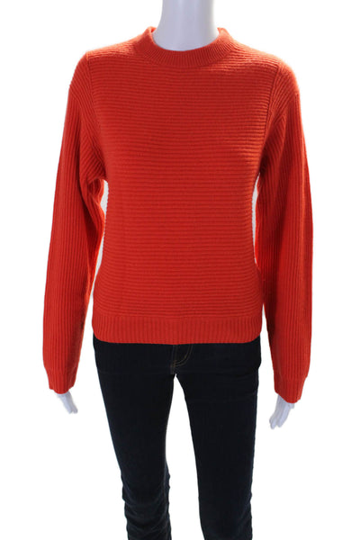 Bldwn Womens Long Sleeve Mock Neck Thick Knit Sweater Orange Size XS