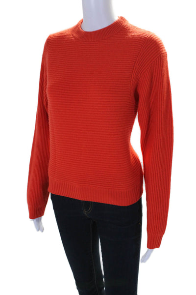 Bldwn Womens Long Sleeve Mock Neck Thick Knit Sweater Orange Size XS