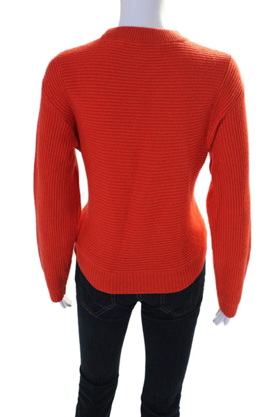 Bldwn Womens Long Sleeve Mock Neck Thick Knit Sweater Orange Size XS