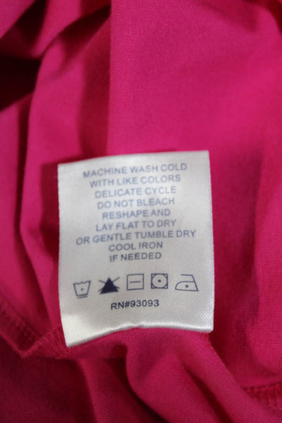 Tyler Boe Womens Cotton Perry Round Neck Short Sleeve Pullover Top Pink Size XS