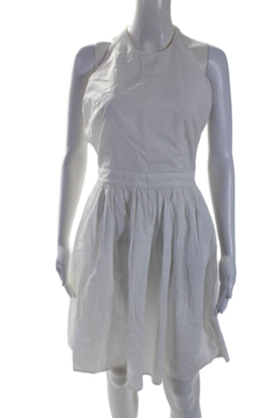 Joie Womens Sleeveless Long Fit To Flare Halter Dress White Size Small